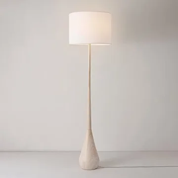 Globe Electric Kanana 65" Floor Lamp with Faux Wood Base