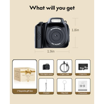 FLATIC Mini Keychain Camera | 4K Photos & Videos