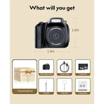 FLATIC Mini Keychain Camera | 4K Photos & Videos