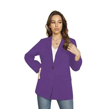 Stylish and Versatile EXTRO&VERT Women Blazer in Purple