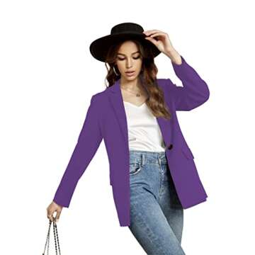 Stylish and Versatile EXTRO&VERT Women Blazer in Purple