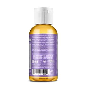 Dr. Bronner's Pure-Castile Liquid Soap - Lavender (2 oz) - 18-in-1 Uses, Vegan, Organic, Eco-Friendl...