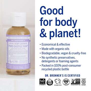 Dr. Bronner's Lavender Organic Liquid Soap - 18-in-1 Uses