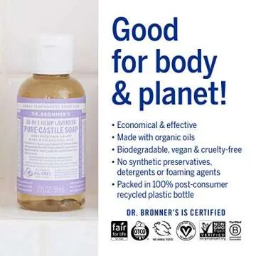Dr. Bronner's Lavender Organic Liquid Soap - 18-in-1 Uses