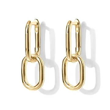 PAVOI 14K Gold Convertible Link Earrings for Women