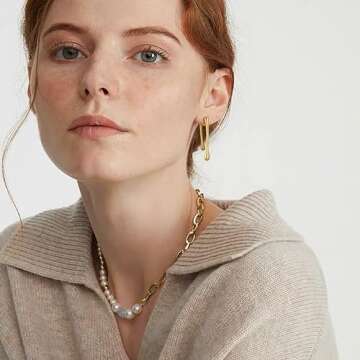 FANZE Gold Teardrop Earrings - Stylish Hypoallergenic Jewelry