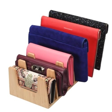 MobileVision Bamboo Pot Lid Holder for Kitchen Storage