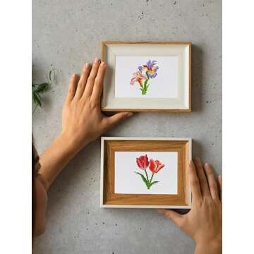 MAMACHU 12 Pack 5D Diamond Art Kits for Adults,Flowers Full Drill Diamond Cross Stitch Diamond Art by Number Kits for Home Decor