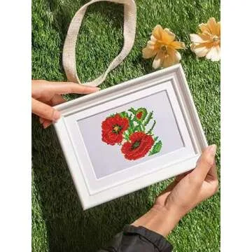 MAMACHU 12 Pack 5D Diamond Art Kits for Adults,Flowers Full Drill Diamond Cross Stitch Diamond Art by Number Kits for Home Decor