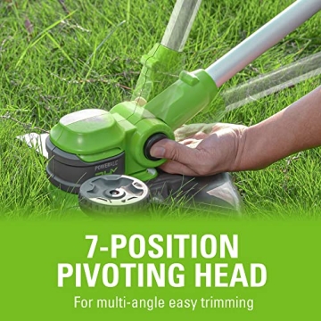 Greenworks 24V 12" Cordless String Trimmer/Edger (Gen 2), 2.0Ah Battery and Charger Included