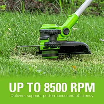 Greenworks 24V 12" Cordless String Trimmer/Edger (Gen 2), 2.0Ah Battery and Charger Included