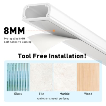 Delamu Cord Hider - 62.8in Cable Management Solution