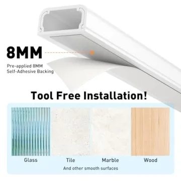 Delamu Cord Hider - 62.8in Cable Management Solution