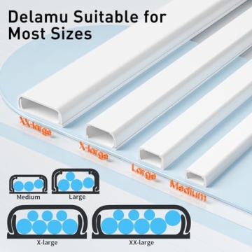 Delamu Cord Hider - 62.8in Cable Management Solution