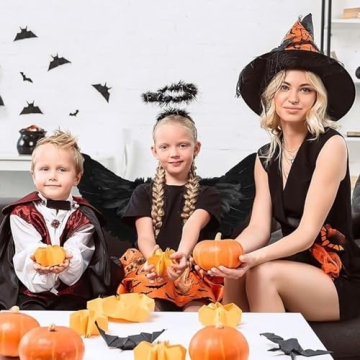 Antspirit Angel Black Wings and Halo for Halloween Costumes