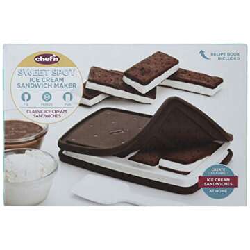 Chef'n 107-821-251 Sweet Spot Ice Cream Sandwich Maker, One Size, Black