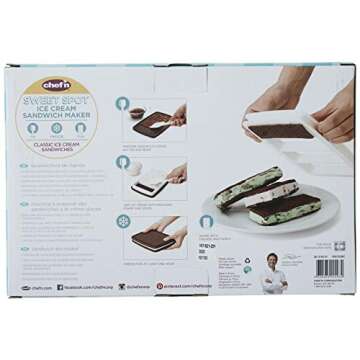 Chef'n 107-821-251 Sweet Spot Ice Cream Sandwich Maker, One Size, Black