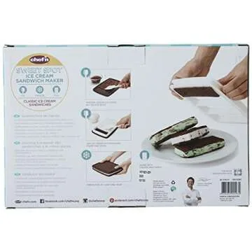 Chef'n 107-821-251 Sweet Spot Ice Cream Sandwich Maker, One Size, Black