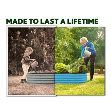 Durable Raised Garden Bed 4x2 ft with Galvanized Metal