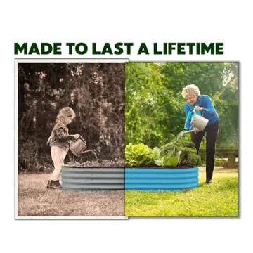 Durable Raised Garden Bed 4x2 ft with Galvanized Metal