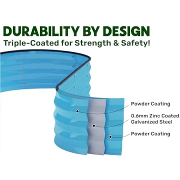 Durable Raised Garden Bed 4x2 ft with Galvanized Metal