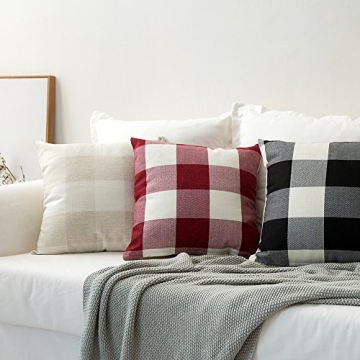 MIULEE Decorative Buffalo Check Pillow Covers for Home
