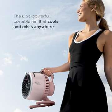 Shark FlexBreeze HydroGo Fan—Powerful Misting Fan for Indoor & Outdoor Use