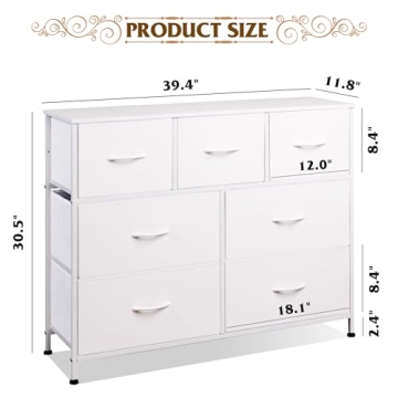 WLIVE 7-Drawer Dresser for Home Organization and Style