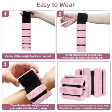 Adjustable 2 lb Wrist and Ankle Weights for Enhanced Workouts