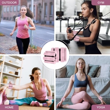 Adjustable 2 lb Wrist and Ankle Weights for Enhanced Workouts