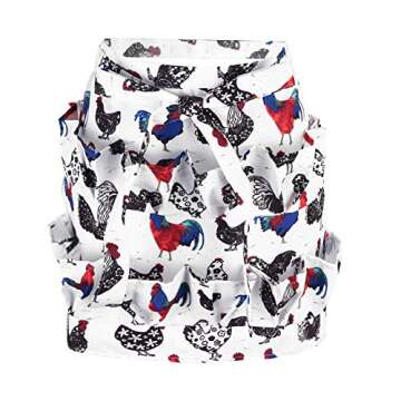 Stylish Egg Collecting Apron with 12 Deep Pockets
