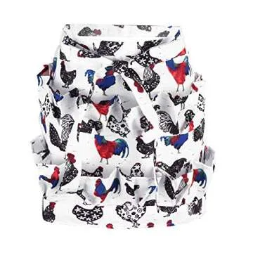 Stylish Egg Collecting Apron with 12 Deep Pockets
