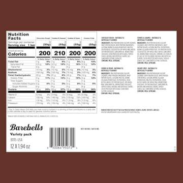 Barebells Protein Bars Variety Pack 2-12 Bars, Nutritious Snacks with 20g of High Protein - Chocolat...