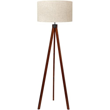 Mid Century Wood Tripod Floor Lamp by LEPOWER