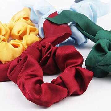 Chiffon Silk Scrunchies Set - Stylish 18 Pcs Bowknot Accessories for Women