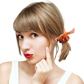 Chiffon Silk Scrunchies Set - 18 Colorful Bow Ponytail Holders