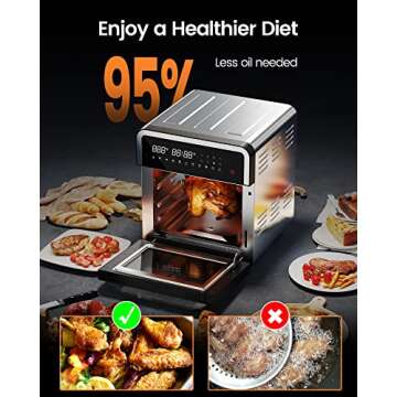SUPERDANNY Air Fryer Toaster Oven with 11 Smart Presets