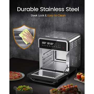 SUPERDANNY Air Fryer Toaster Oven with 11 Smart Presets