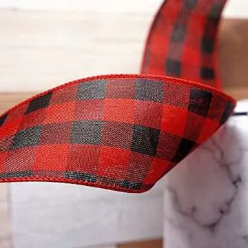 Buffalo Wired Ribbon 50 Yards Ideal for Crafting