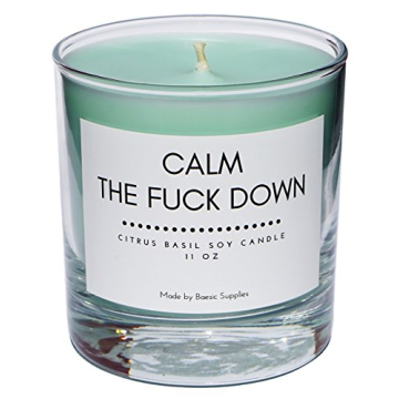 Shop Baesic Supplies Calm The Fuck Down Soy Candle