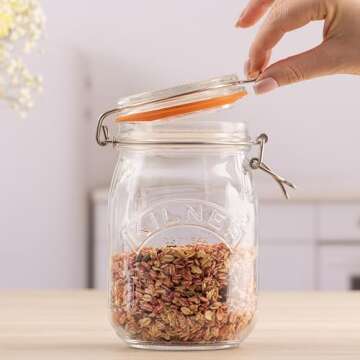 Kilner Round Swing Top Glass Jar 1L Storage Solution