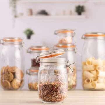 Kilner Round Swing Top Glass Jar 1L Storage Solution