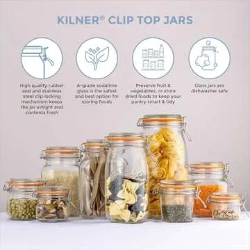 Kilner Round Swing Top Glass Jar 1L Storage Solution