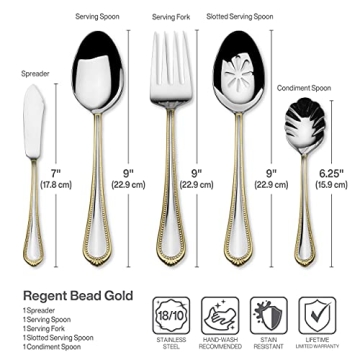 Mikasa Gold Accent Flatware Set for 12 Elegant Dining