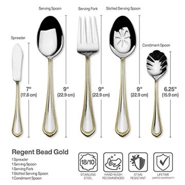 Mikasa Gold Accent Flatware Set for 12 Elegant Dining