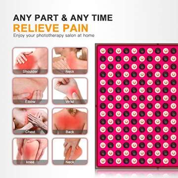 Allisable 45W Red LED Light Therapy Panel, Deep Red 660nm and Near Infrared 850nm LED Light Therapy Combo - FDA Registered