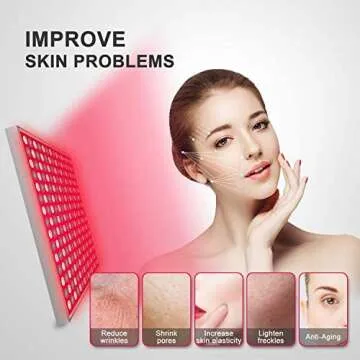 Allisable 45W Red LED Light Therapy Panel, Deep Red 660nm and Near Infrared 850nm LED Light Therapy Combo - FDA Registered