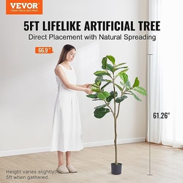 VEVOR Artificial Fiddle Leaf Fig Tree for Home and Office