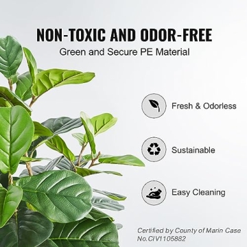 VEVOR Artificial Fiddle Leaf Fig Tree for Home and Office
