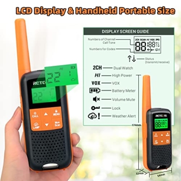 Retevis RT49 Waterproof Rechargeable Walkie Talkies Best for Outdoors
